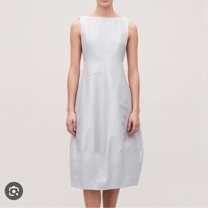 COS Silk Cotton Cocoon Dress Grey size 6